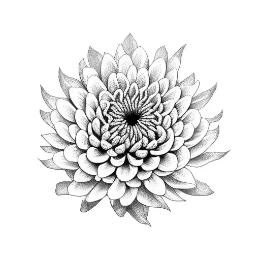 Chrysanthemum tattoo design idea