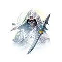 dark sword tattoo design idea