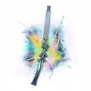 dark sword tattoo design idea