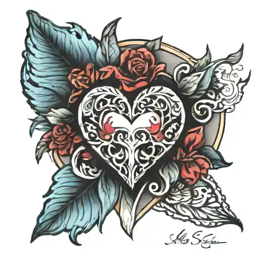 Allison Sky with a heart tattoo design idea