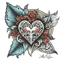 Allison Sky with a heart tattoo design idea
