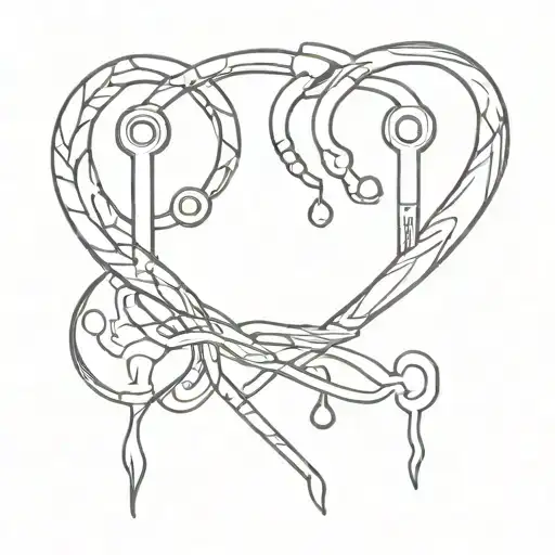 two brothers completely opposite of each other but they complete each other like a key and a lock tattoo design idea