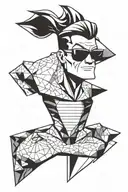 johnny bravo tattoo design idea