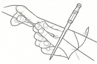 scout and crochet hook tattoo design idea