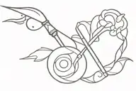 scout and crochet hook tattoo design idea