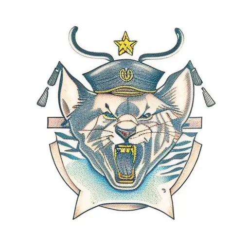 Großer Berg mit kleinem Hirsch im Hintergrund  tattoo design idea