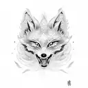 9 tailed fox, tattoo design idea