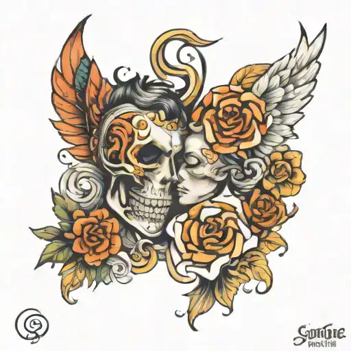 soulmate eternal love tattoo design idea
