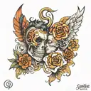 soulmate eternal love tattoo design idea