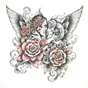 soulmate eternal love tattoo design idea