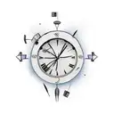 broken clock  tattoo design idea