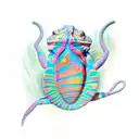 psychedelic chameleon tattoo design idea