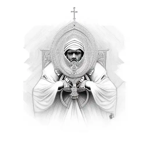 Saint Allah tattoo design idea