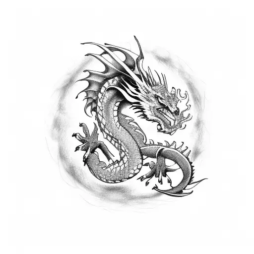 Dragon tattoo design idea