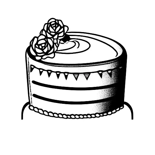 Two-Tier Round Tattoo Cake