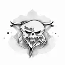 ghostface with  a knife tattoo design idea
