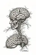 adhd brain tattoo design idea