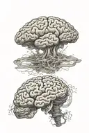 adhd brain tattoo design idea