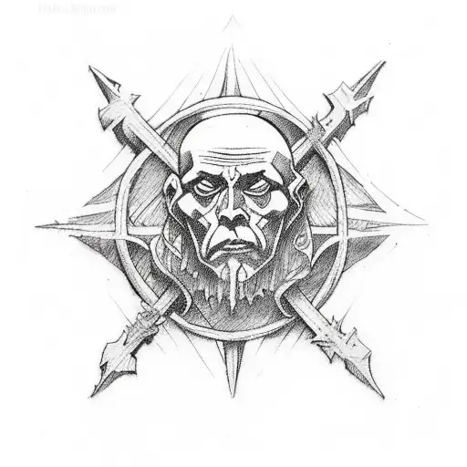 Generate a captivating medieval Renaissance woodcut-style tattoo design portraying the concept of "Burden of Dreams." In tattoo design idea