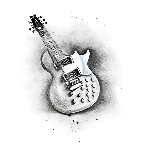 guitar les paul tattoo design idea