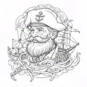 old sailor tattoo design idea