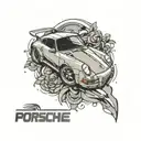 Porsche tattoo design idea