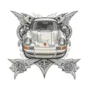 Porsche tattoo design idea