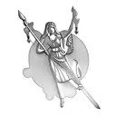 lady justice tattoo design idea