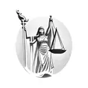lady justice tattoo design idea