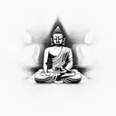 Buddha becoming asura  tattoo design idea