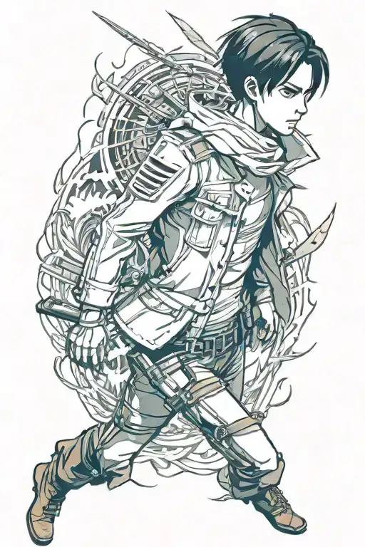 Levi from attack on titan tattoo design idea