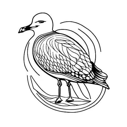 Seagull tattoo design idea
