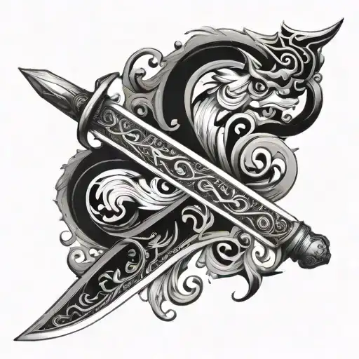 Persian farvahar sword tattoo design tattoo design idea