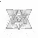 triangle fractal  tattoo design idea