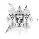 triangle fractal  tattoo design idea