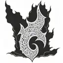  posiedons trident incorporated tattoo design idea