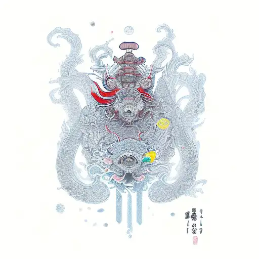 Orchid, aries, fishes tattoo design idea