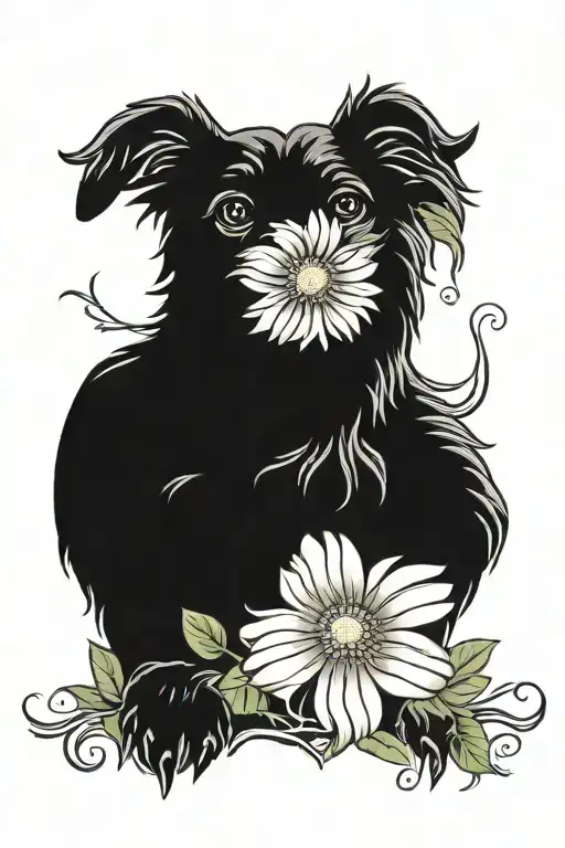 aster flower that says dad memorial tattoo design idea