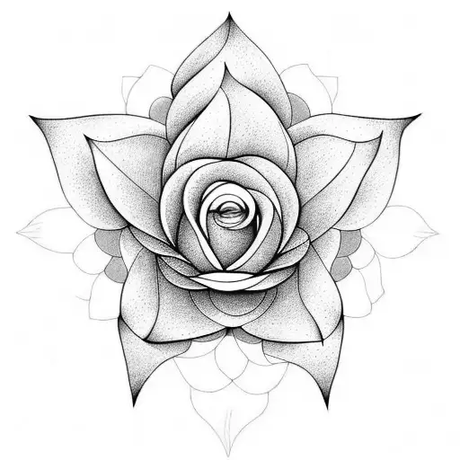 flower mandela tattoo design idea