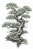 bonsai tree tattoo design idea
