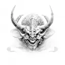 devil doing therapy tattoo design idea