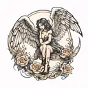 fallen Angel tattoo design idea