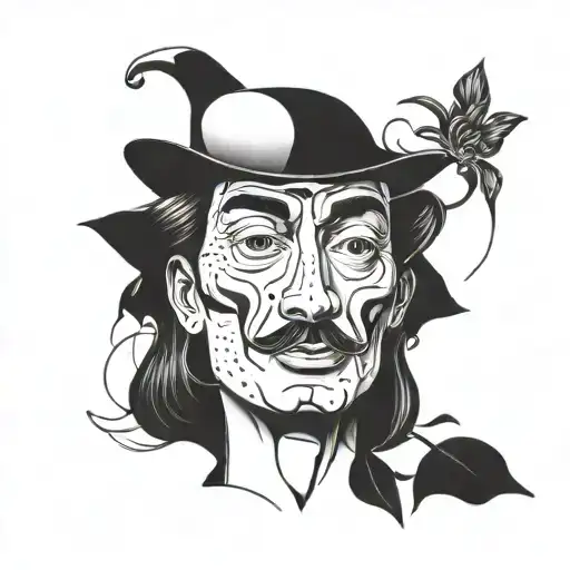 Salvador Dali inspired tattoo design idea