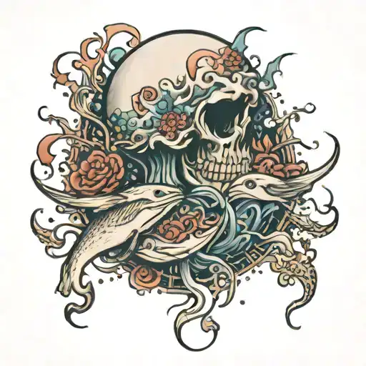 inside the ocean tattoo design idea