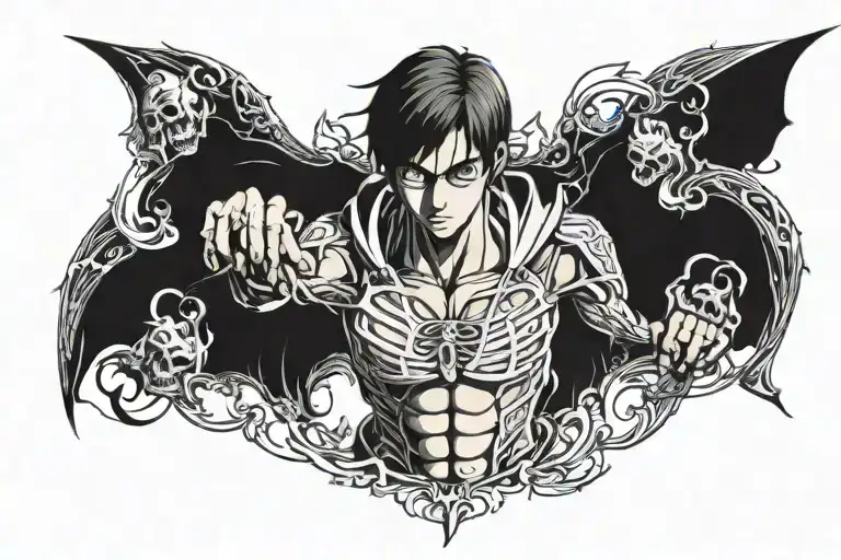 eren yeager from attack on titan  tattoo design idea
