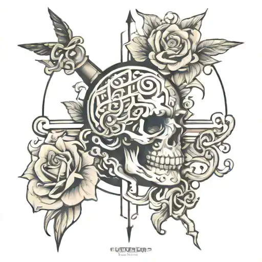focus discipline commitment tattoo design idea