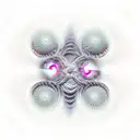 A biker riding through a fractal universe tattoo design idea