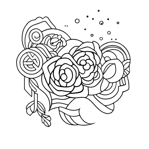 personas protegidas por una casa tattoo design idea