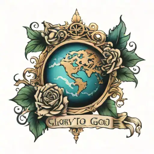 Glory to God in the highest and peace on earth tattoo design idea