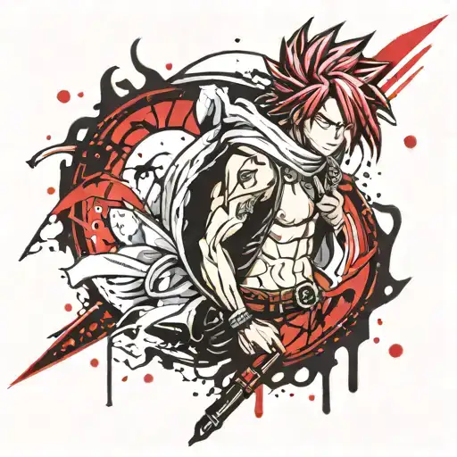 Fairy tail anime tattoo showcasing tattoo design idea